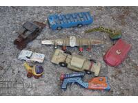 Lot de jucării vechi din metal pentru piese, autobuz, avion, vehicul lunar