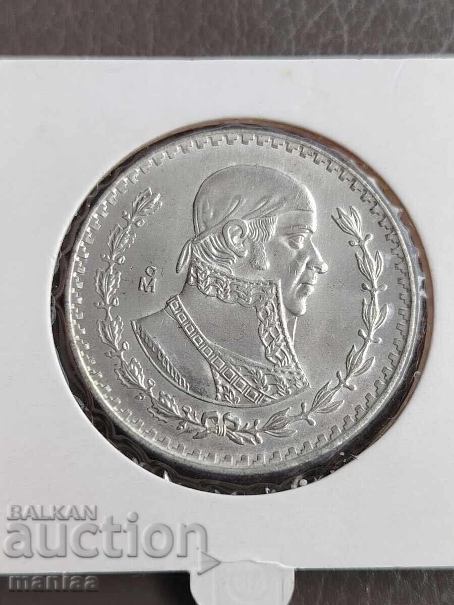 1 peso 1963 Silver Mexico UNC