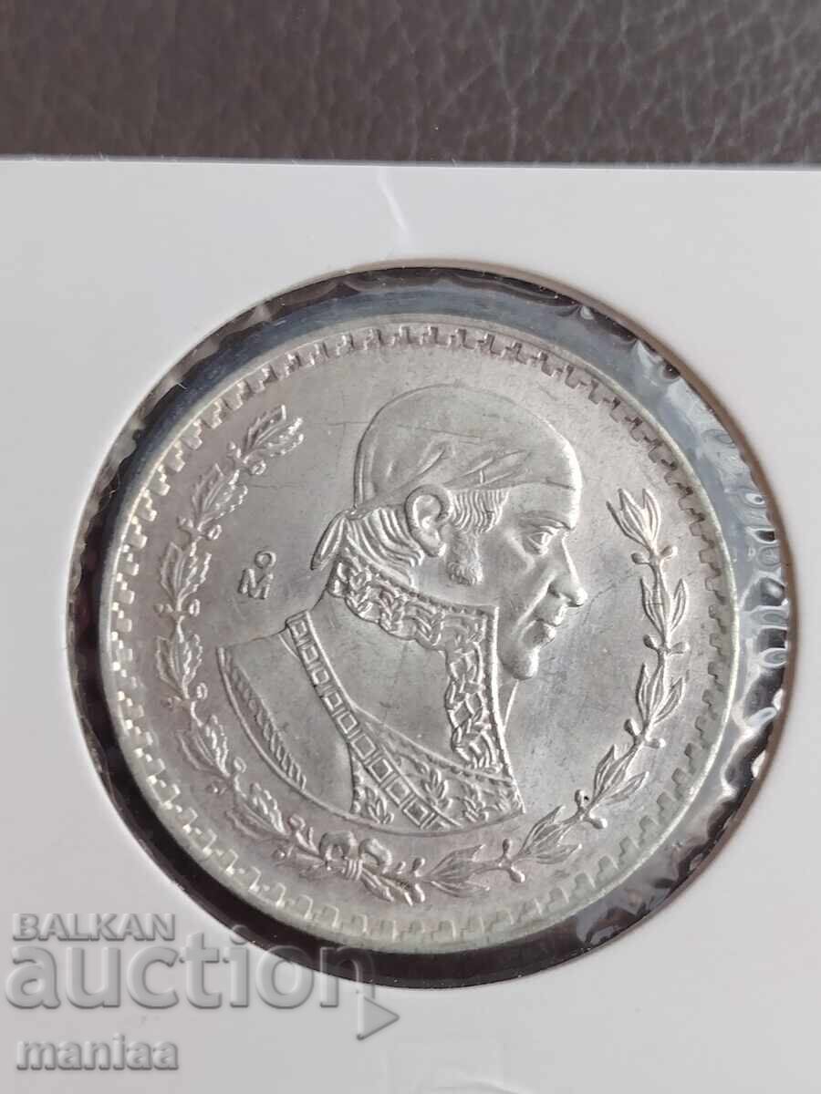 1 песо 1962 г Мексико Сребро UNC с цена € 25.00 | 48.90 лв.