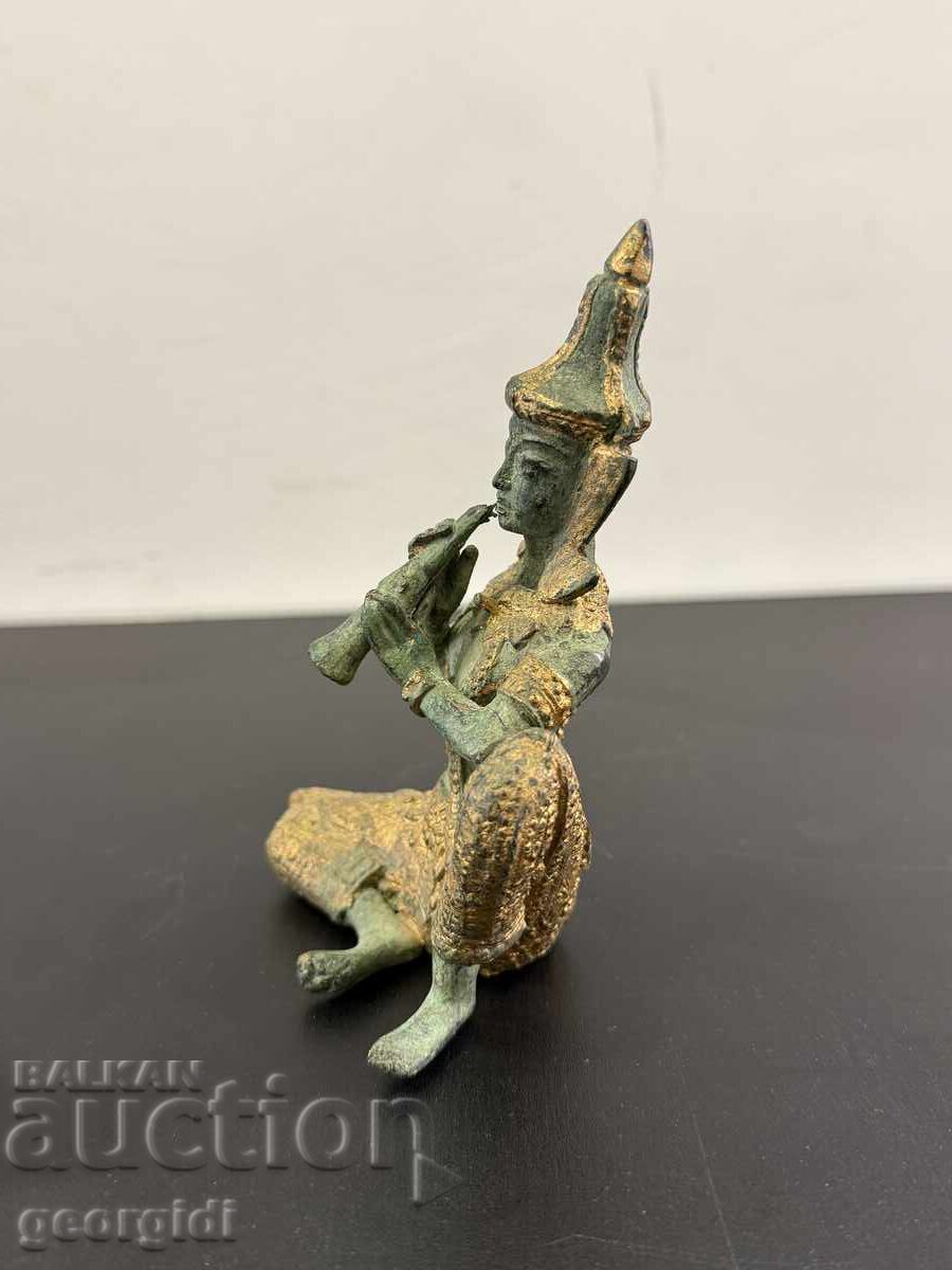Figurină thailandeză din bronz reprezentând un Thepanom. Nr. 8136 - 5