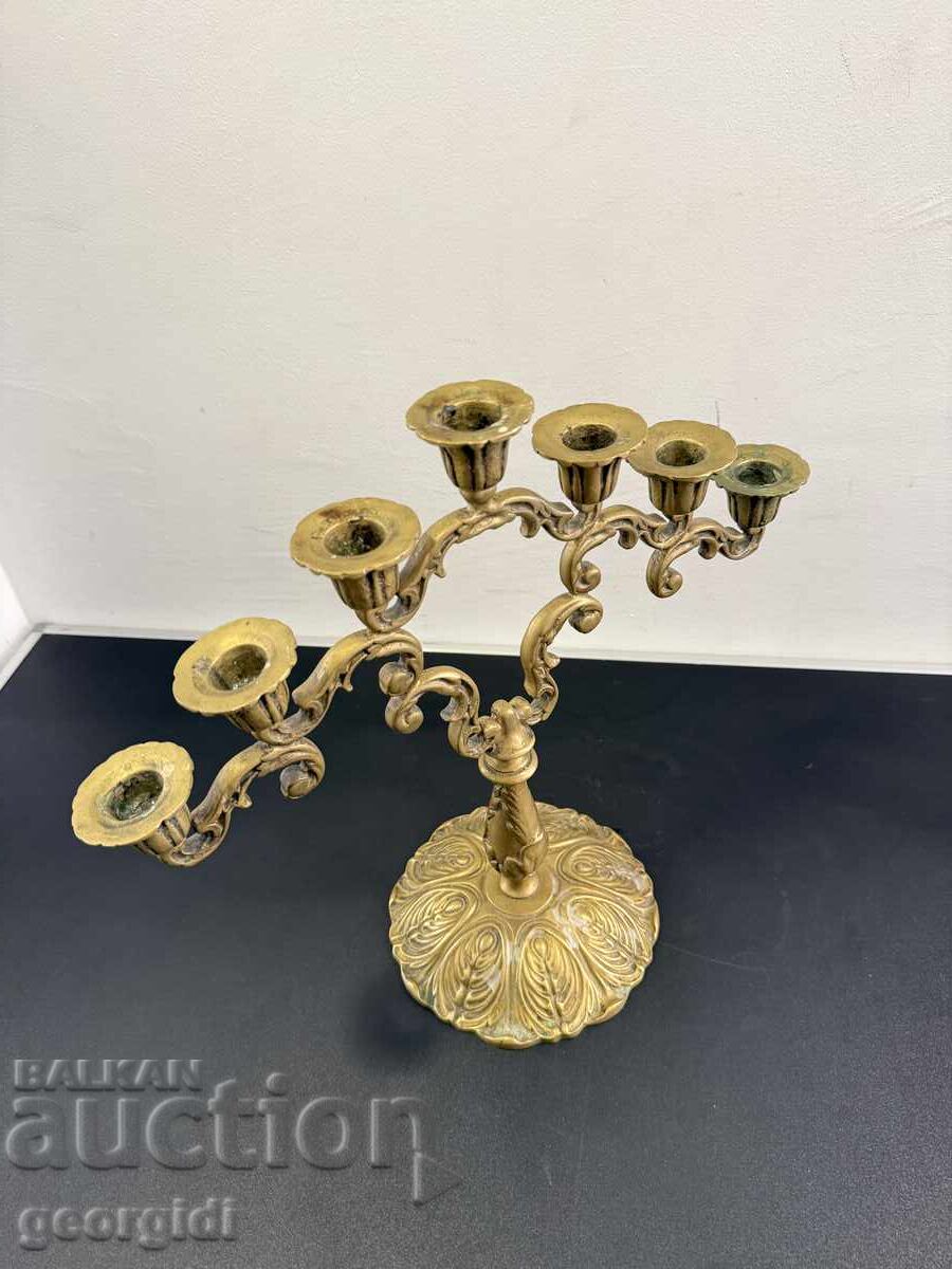 Large massive candelabra / candlestick for 7 candles. No. 8137 - 6