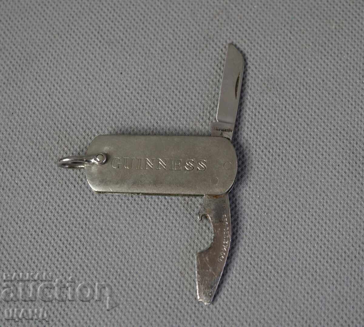 GUINNES Старо рекламно джобно сгъваемо ножче