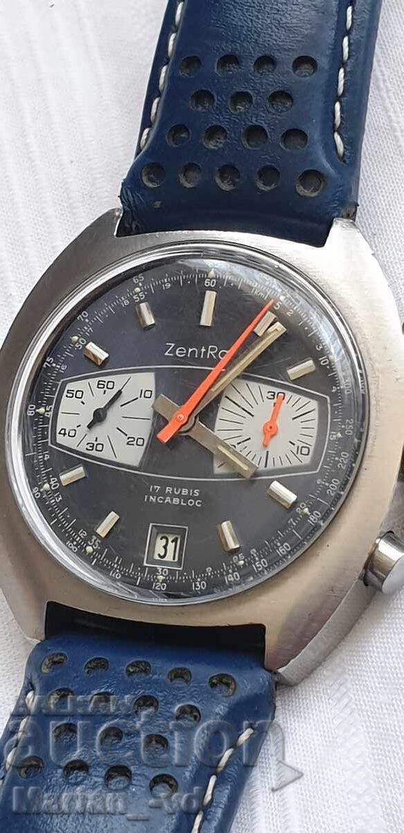 Аукцион Винтидж швейцарски хронограф Zentra Valjoux 7734