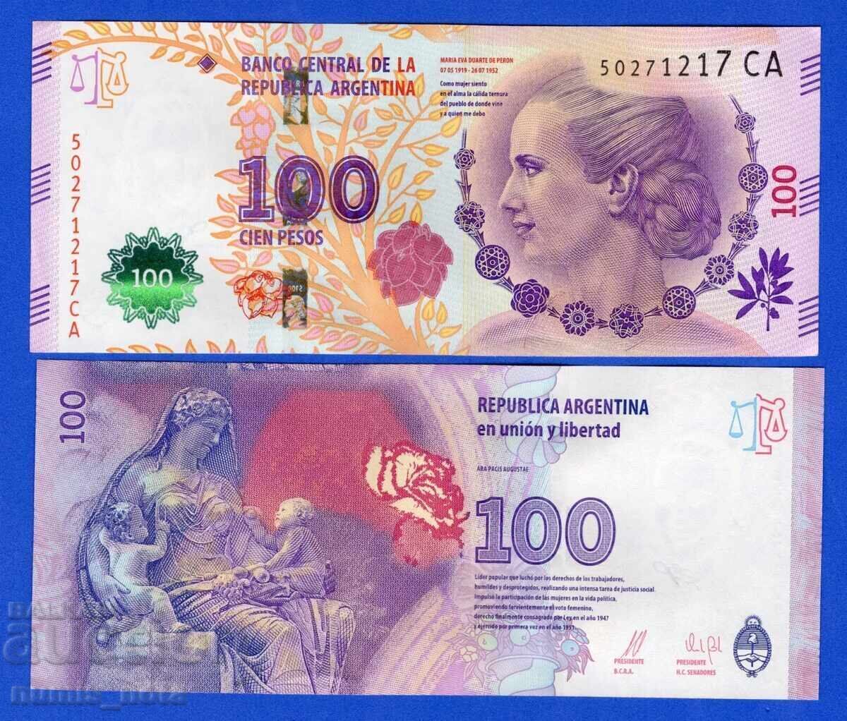 Аржентина 100 песо 2015 г. Евита Перон UNC