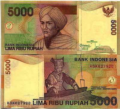 ZORBA AUKTIONS INDONESIA 5000 RUBIES 2012 UNC