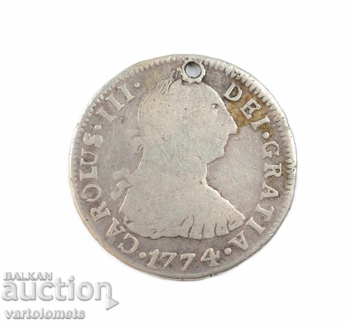 2 reales 1774 - Spain › King Charles III