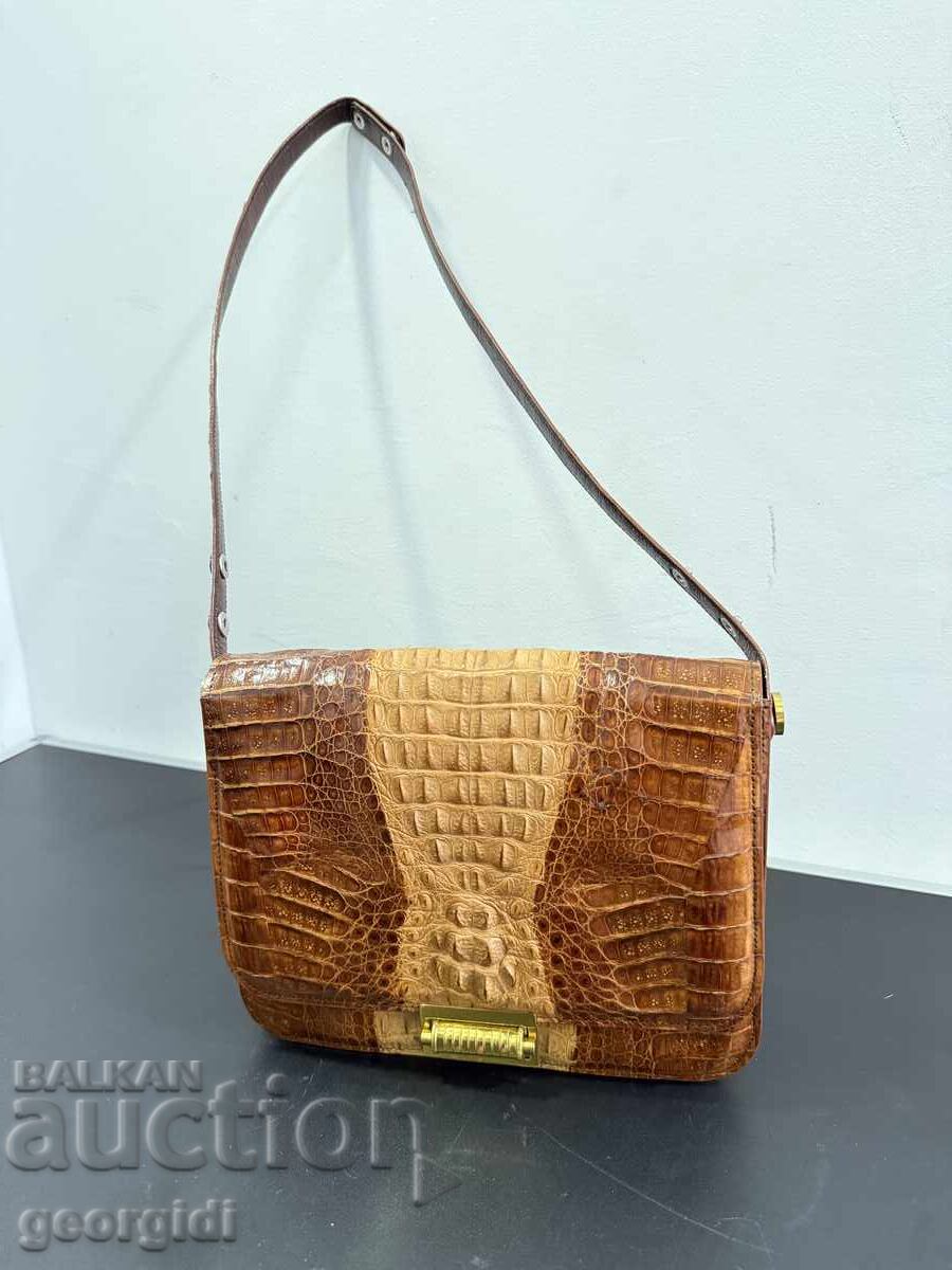 Vintage γυναικεία τσάντα από γνήσιο δέρμα. №8139