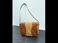 Vintage genuine leather women's handbag. No. 8139