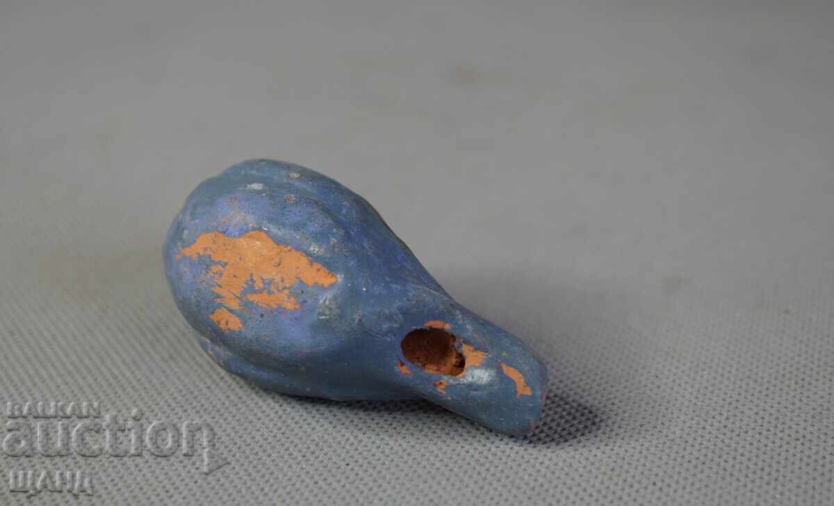 Old ceramic bird figurine ocarina whistle - 5