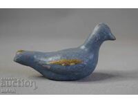Old ceramic bird figurine ocarina whistle
