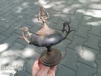 Κορυφή από μάρμαρο/μπρούντζο για επιτραπέζιο ρολόι τζακιού, Γαλλία, 19ος αιώνας