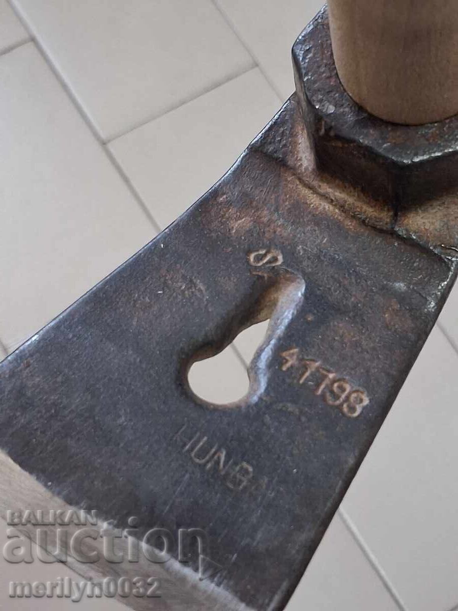 Auction  Carpenter's adze with master's stamp ax knife early 20th century