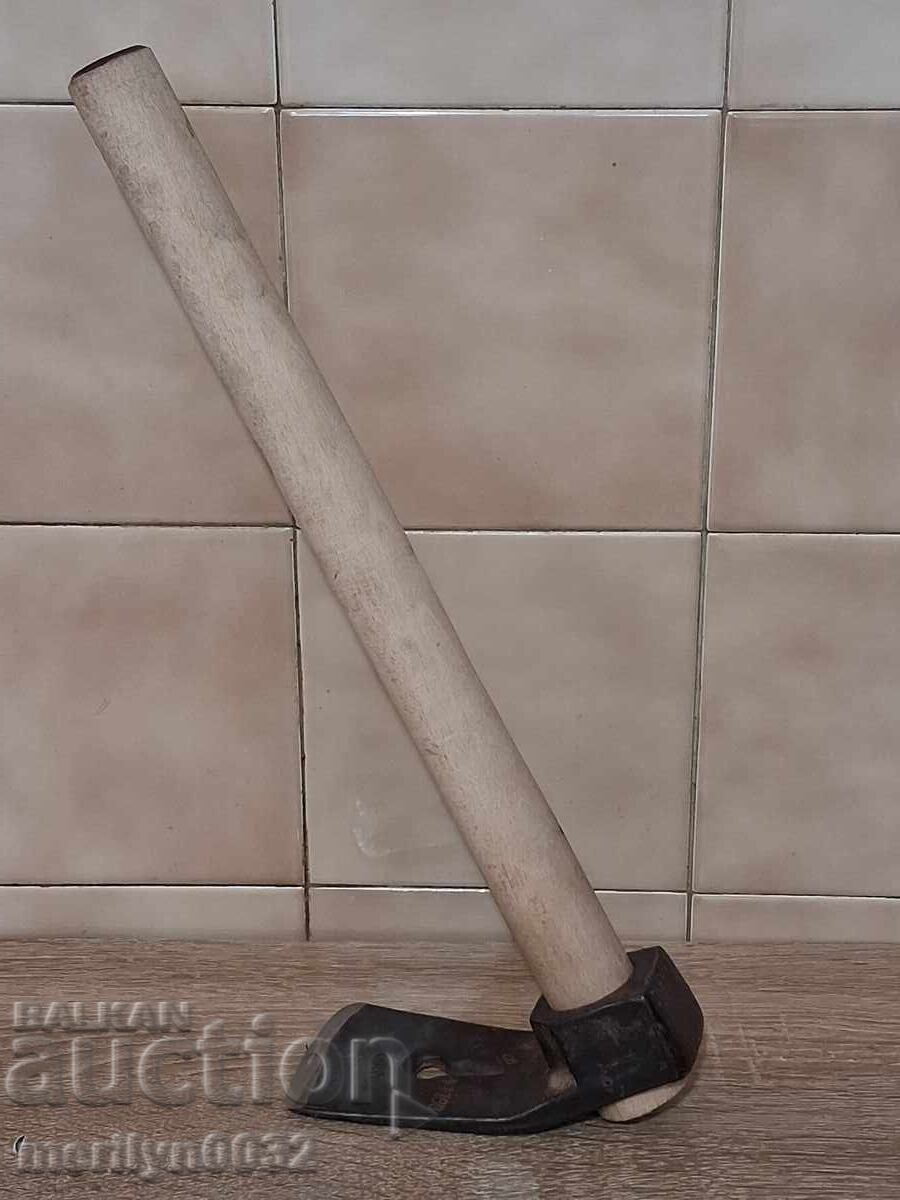 Carpenter's adze with master's stamp ax knife early 20th century