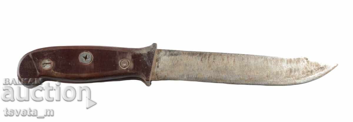 Μαχαίρι αντίκα με δερμάτινο χερούλι - 5