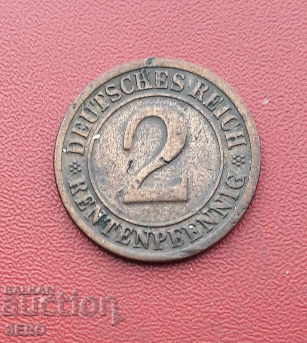Γερμανία-2 pfennig 1924 F-Stuttgart