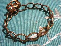 Old bronze bracelet and ring