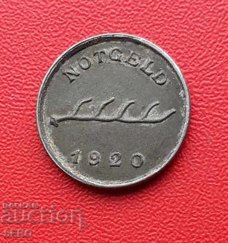 Германия-Баден-Вюртенберг-Ройтлинген-2 пфенига 1920 с цена € 4.00 | 7.82 лв.