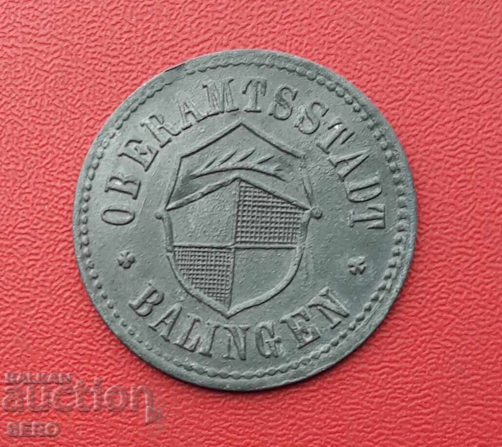 Германия-Баден-Вюртенберг-Балинген-50 пфенига 1918-мн.рядка с цена € 15.00 | 29.34 лв.