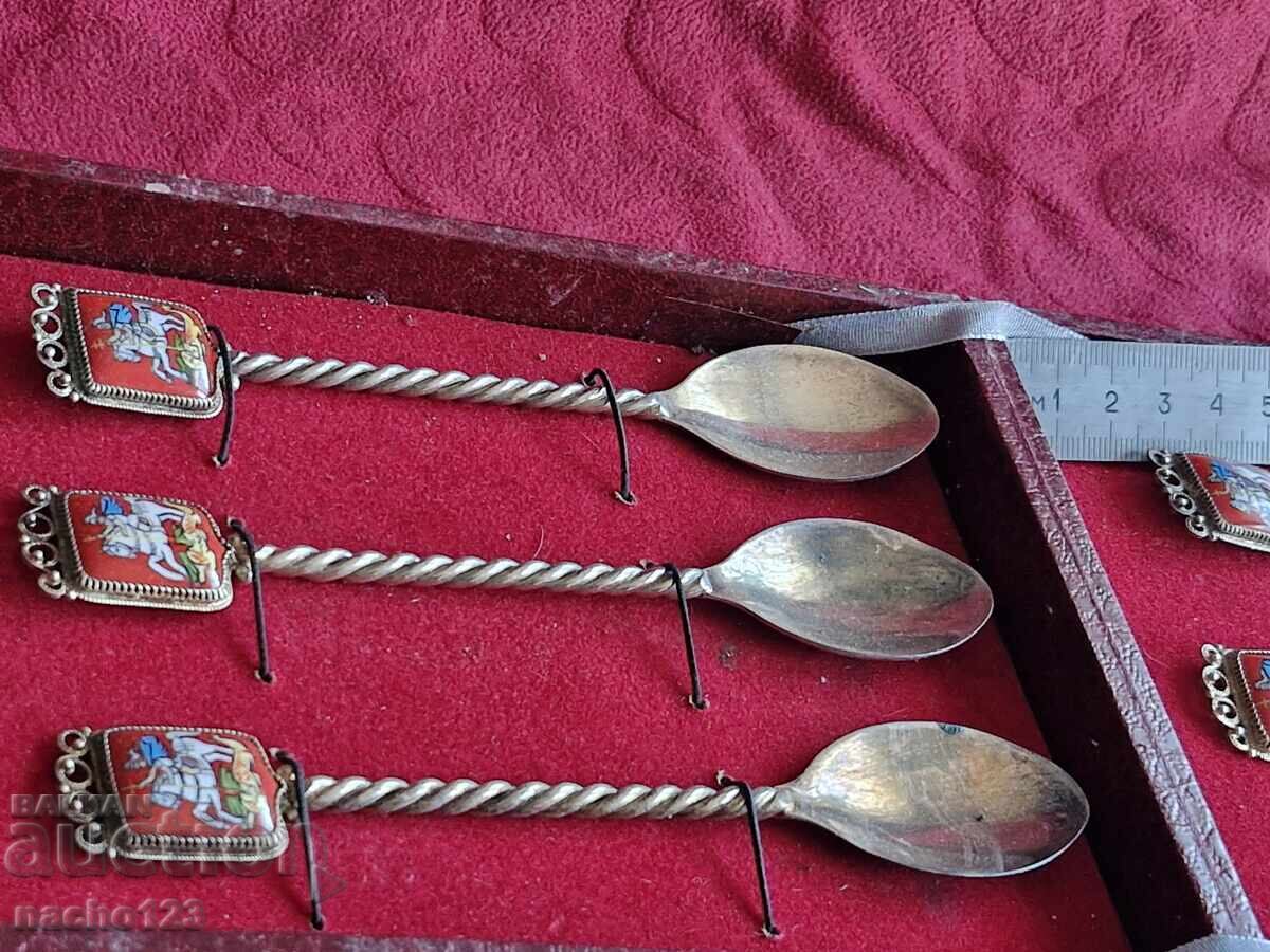 Licitație Set linguri placate cu argint