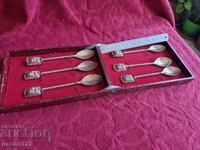 Set of silver plated spoons