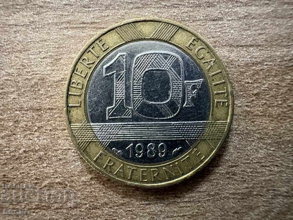 Franța - 10 franci (1989)