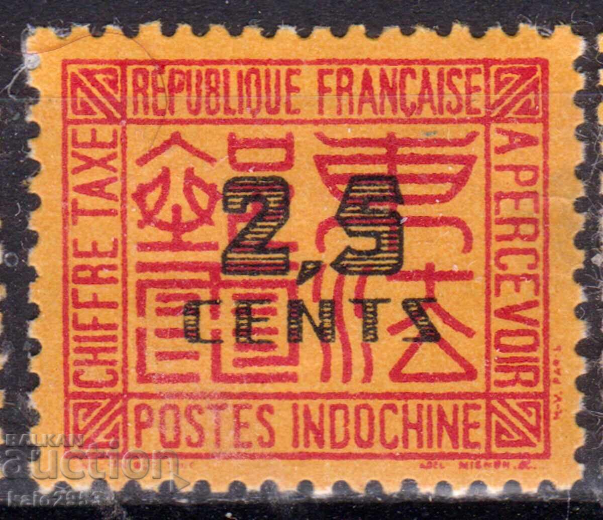 Indochina Franceză-1931-Supratipar-Cifre cu negru, MLH