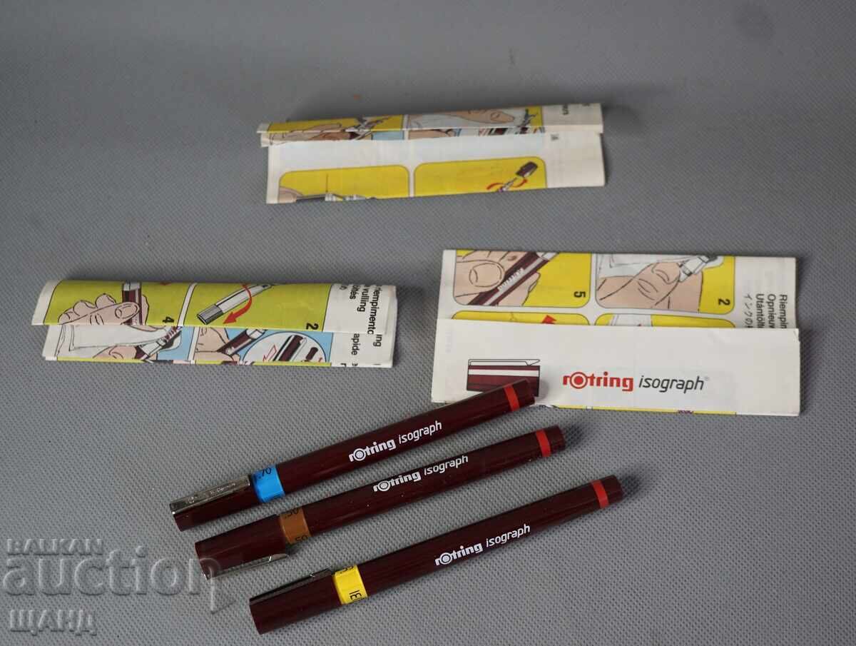 ROTRING Немски рапидографи ROTRING лот 3 бр