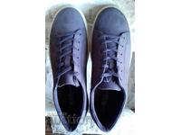 ECCO Classic Sneaker W Lace Leather Shoes No.39, Graystone