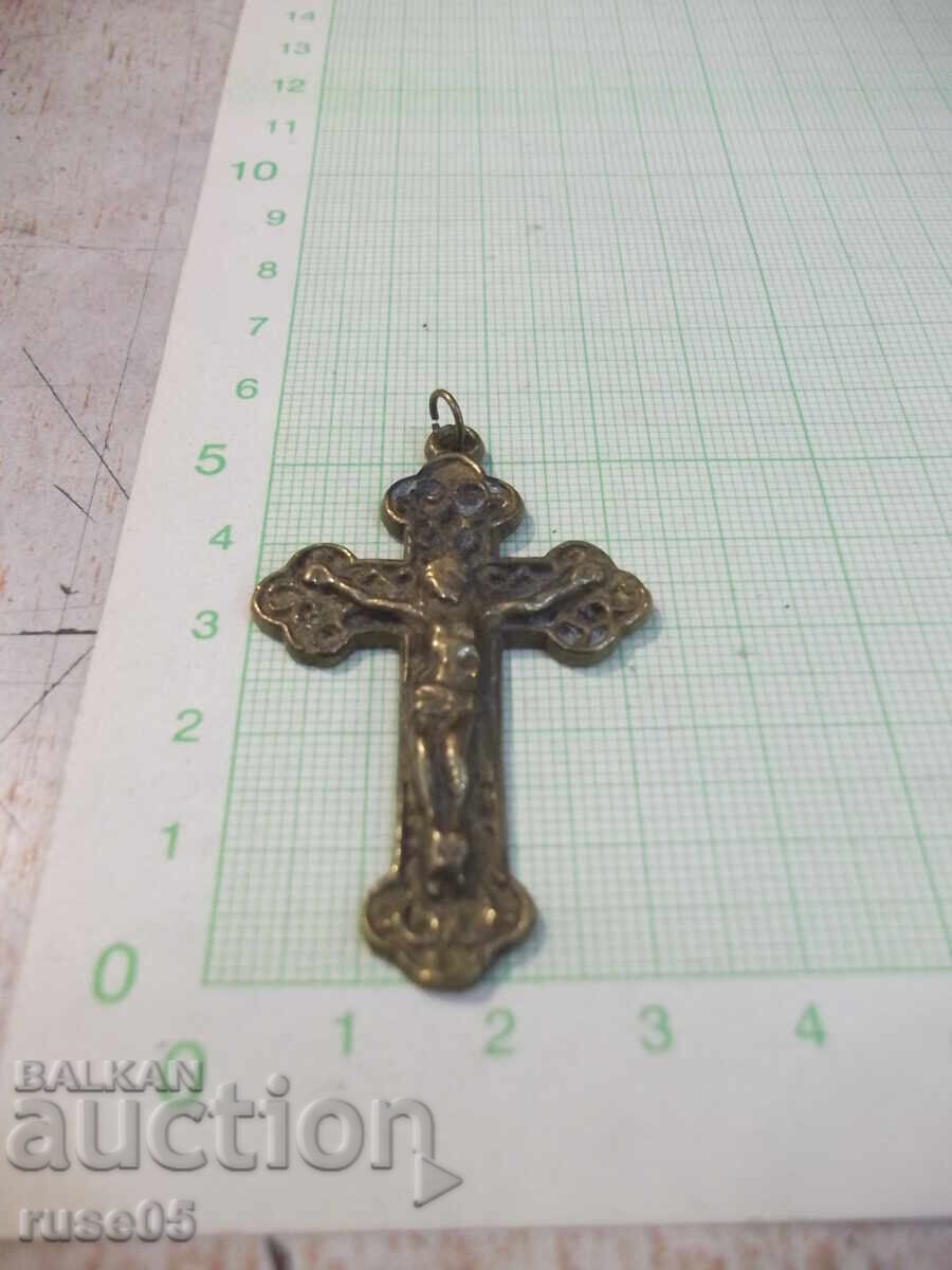 Cruce din bronz cu crucifix - 10,84 g cu preț € 5.00 | 9.78 BGN