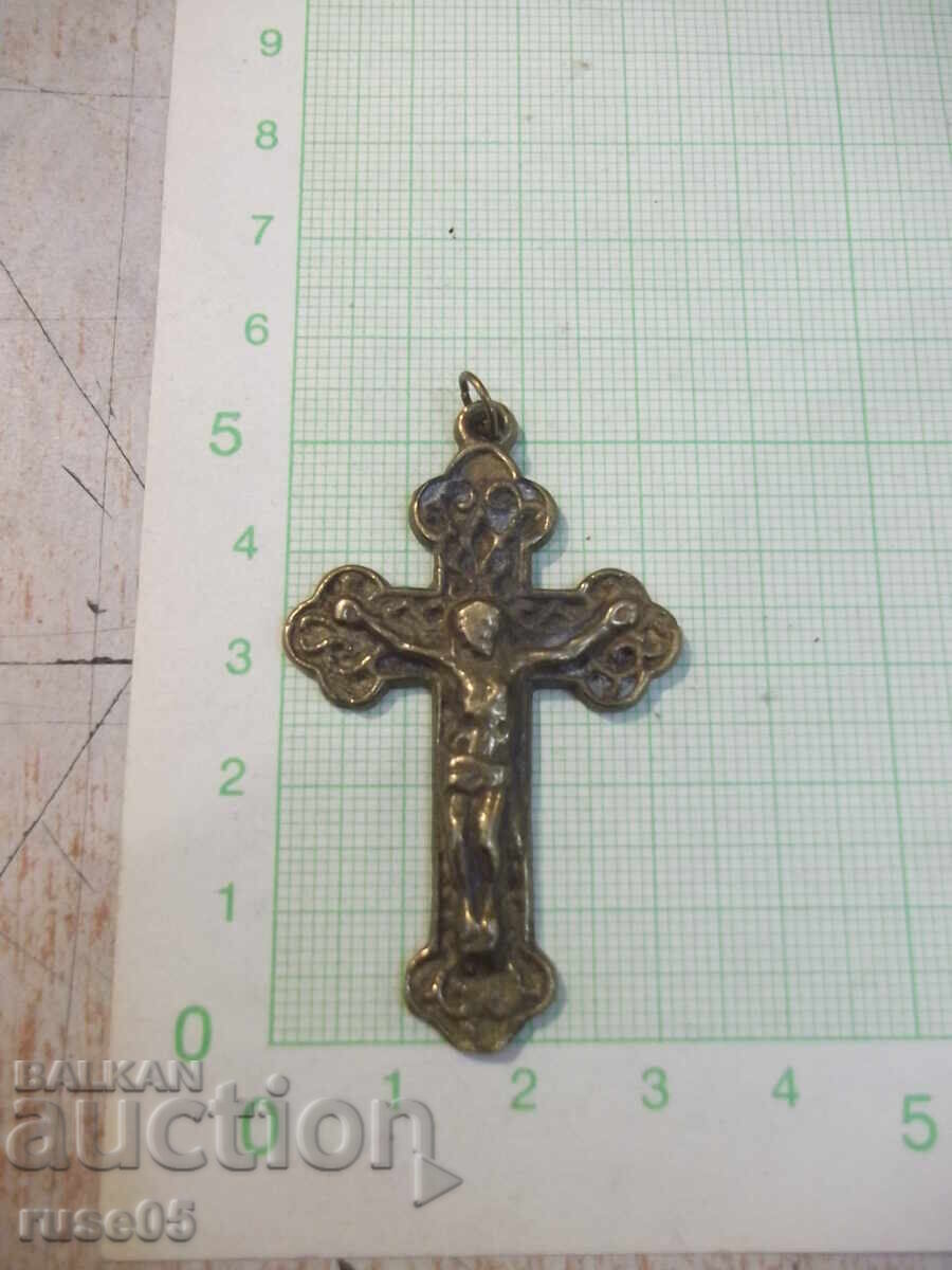 Cruce din bronz cu crucifix - 10,84 g