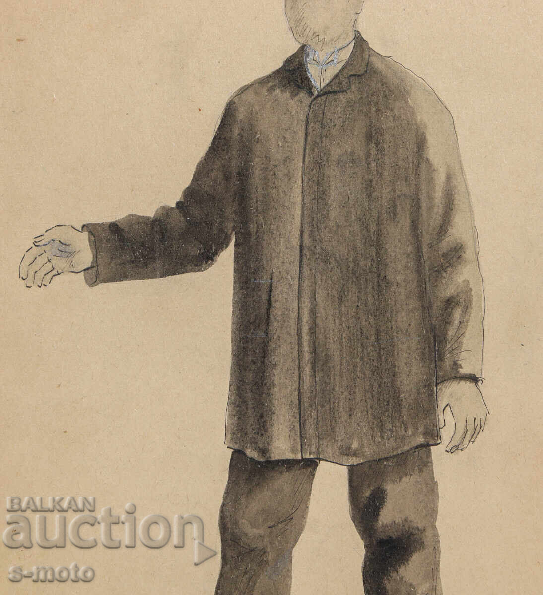 Σκηνικό έργο του Γεώργιου Ποπόφ - Τζον (1906 - 1961) Μελάνι - 5