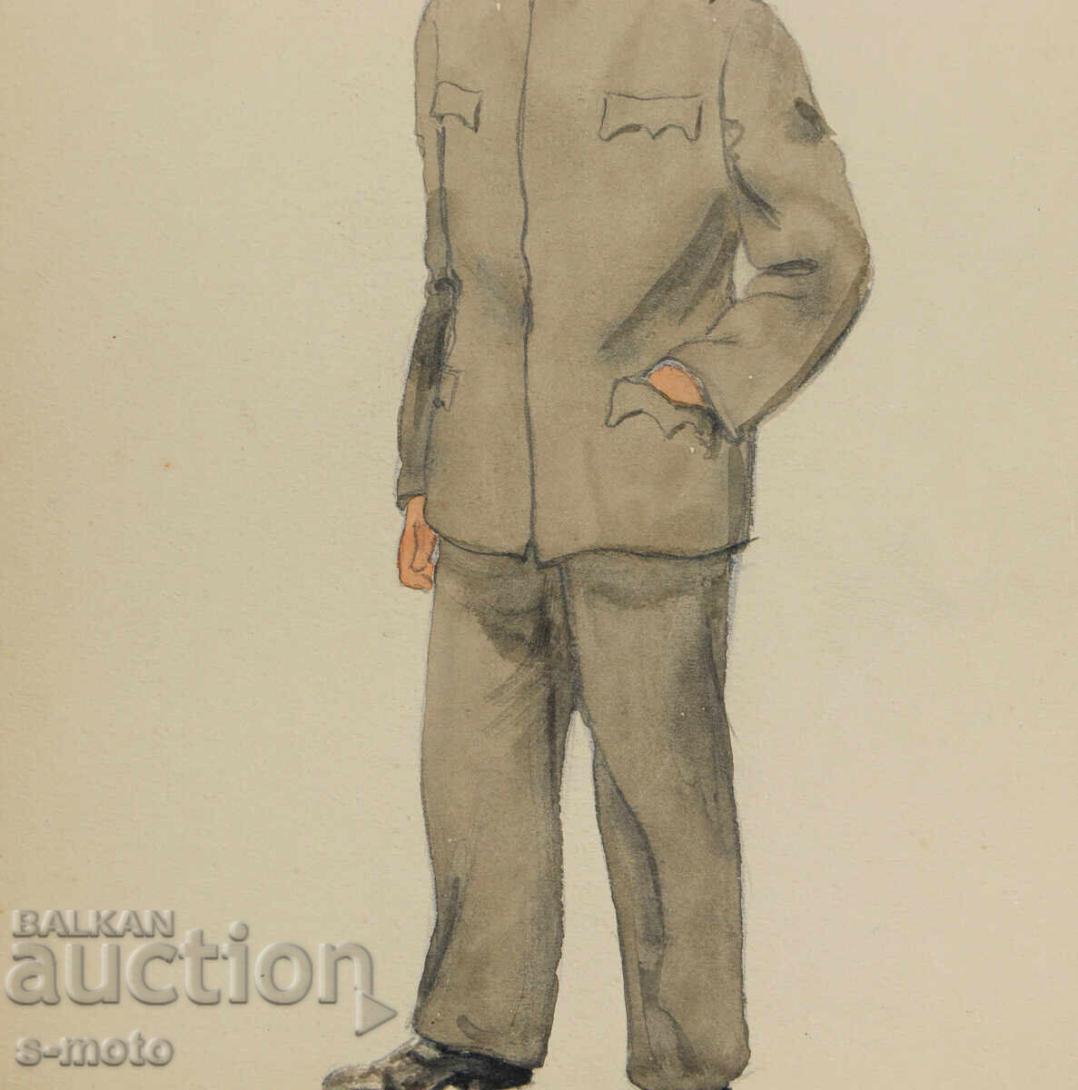 Χοσέ Σάντσα (1908 - 1994) πίνακας ακουαρέλα σκηνογραφία 1954 - 5