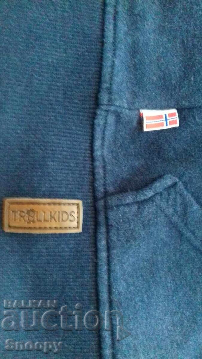 Hanorac cu glugă Trollkids model Trondheim mărimea 128 cm - 6