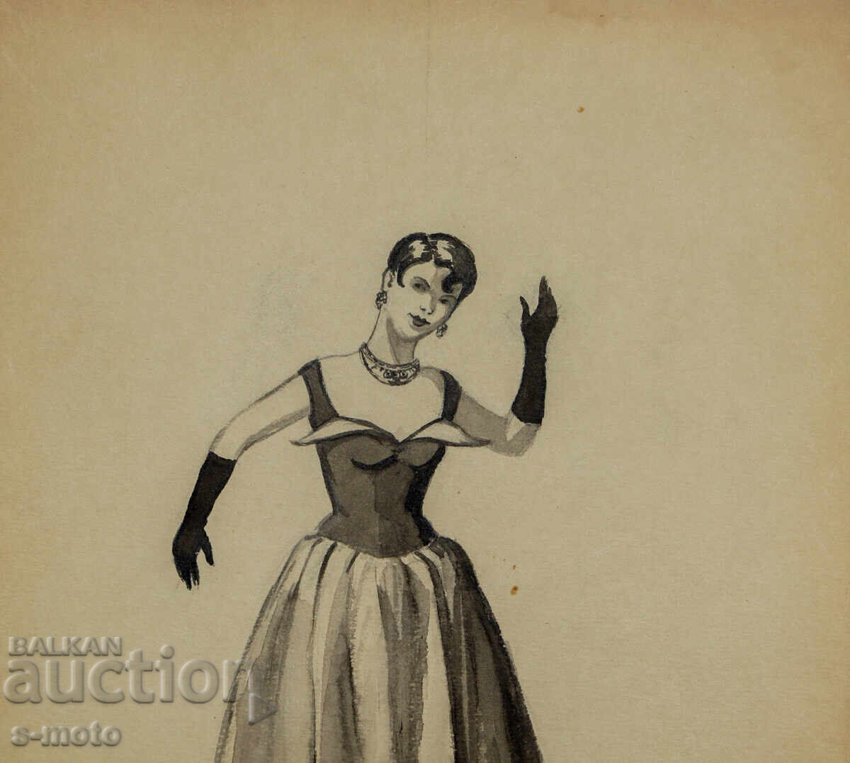 Livrarea Scenografie acuarelă Pepa Misirkova ''Ani pentru iubire'' 1957