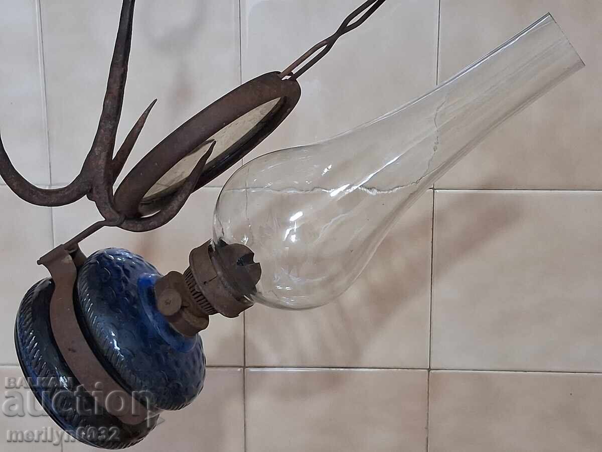 Lampă veche cu gaz, felinar - 7