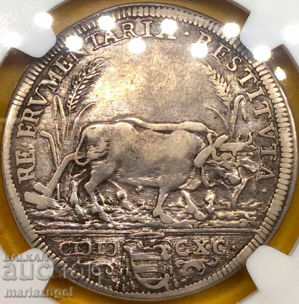Teston 1690 Vatican NGC VF25 - foarte frumos Alexandru VII - 5
