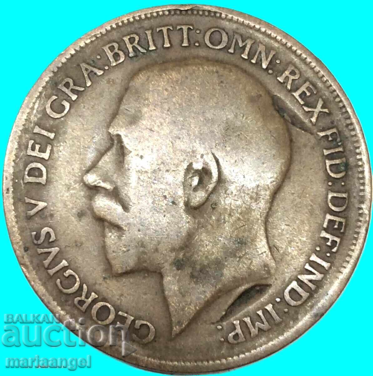 Marea Britanie 1 penny 1916 30mm bronz - 6