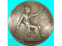 Great Britain 1 penny 1916 30mm bronze