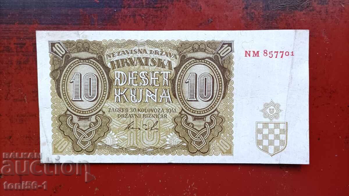 Croatia 10 kuna 1941