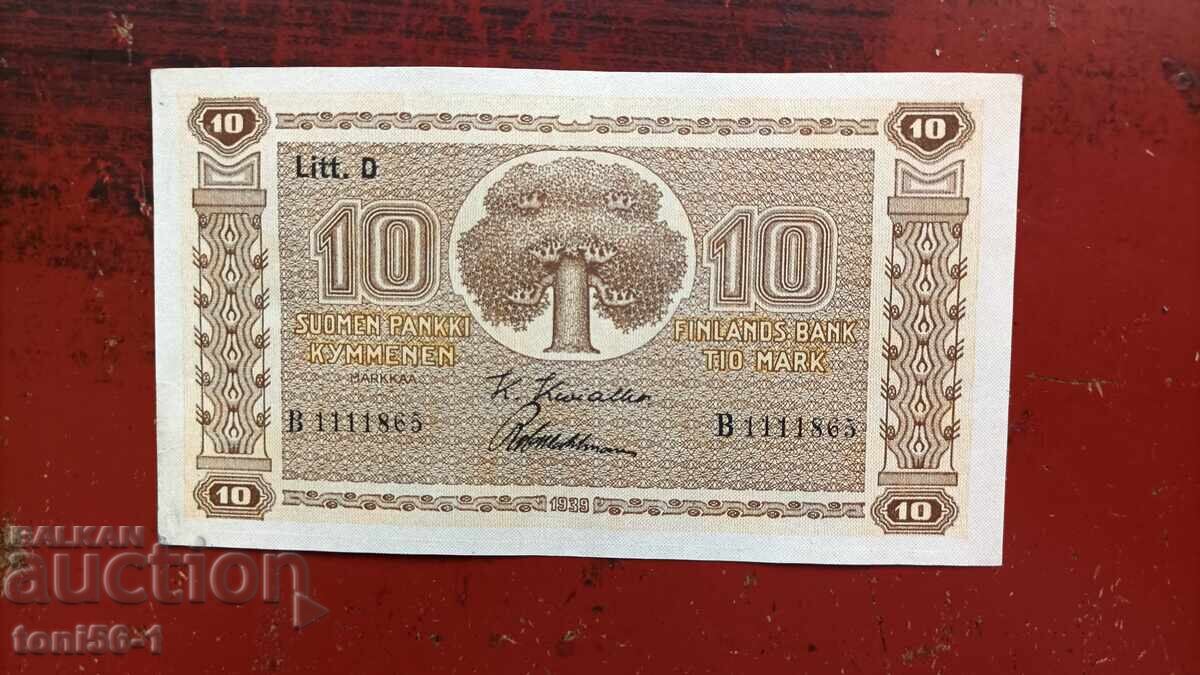Finlanda 10 marci 1939 UNC