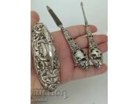 Set de unghii vechi englezesc argintiu