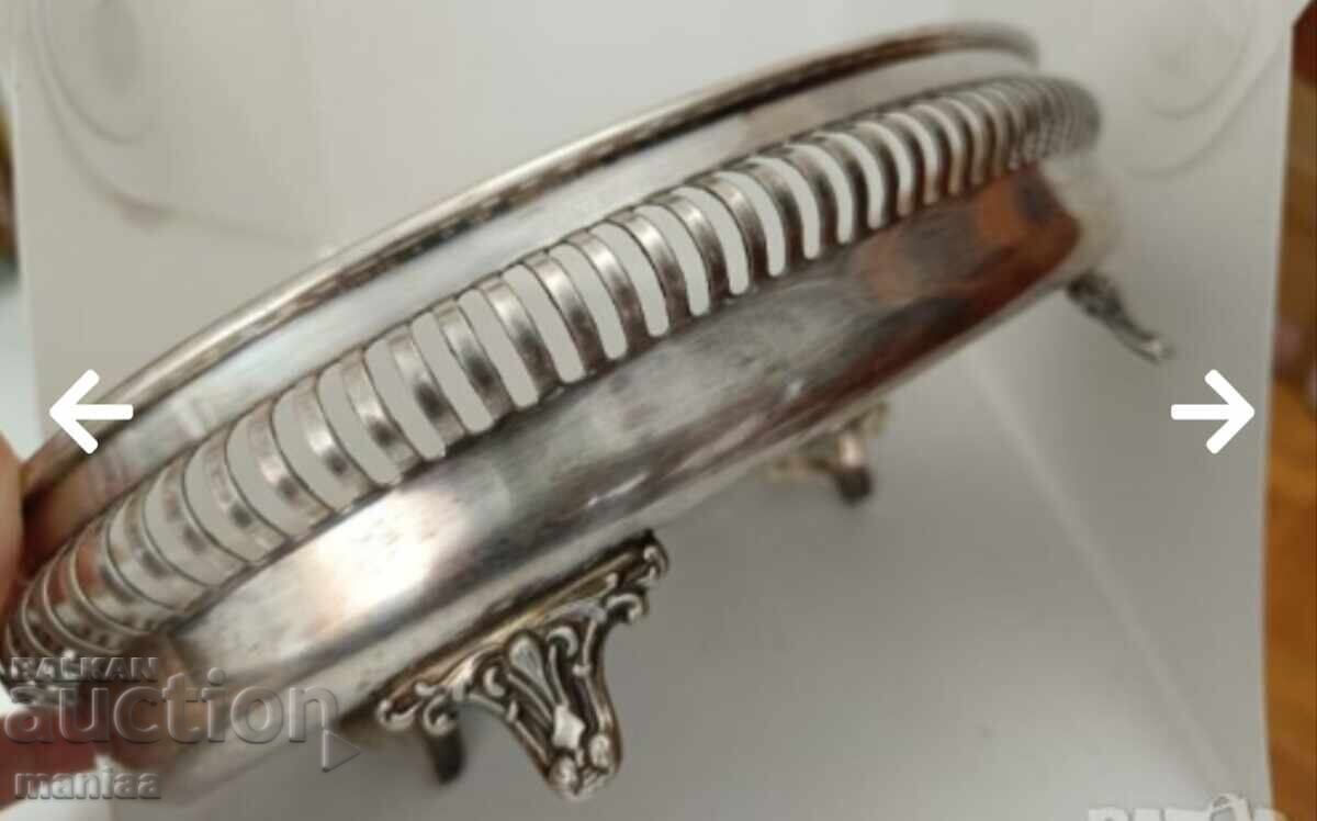 Εξαιρετικά όμορφη ασημένια φρουτιέρα - 7