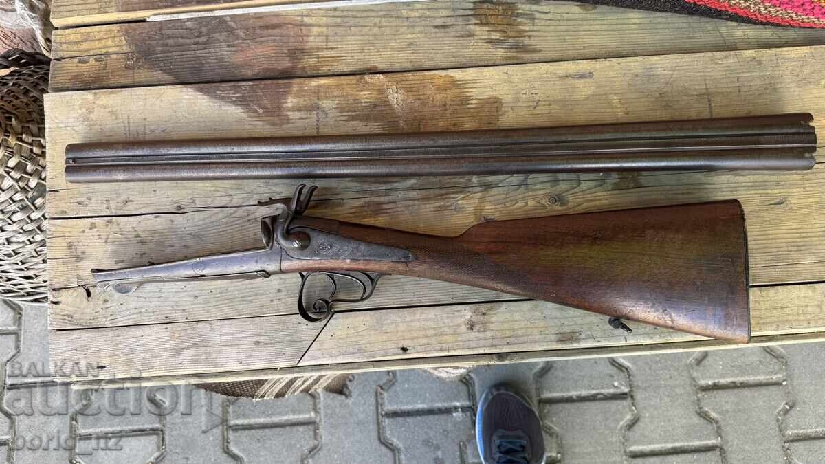 Pușcă de vânătoare Lefaucheux țeavă de damasc totul funcționează bzc - 12