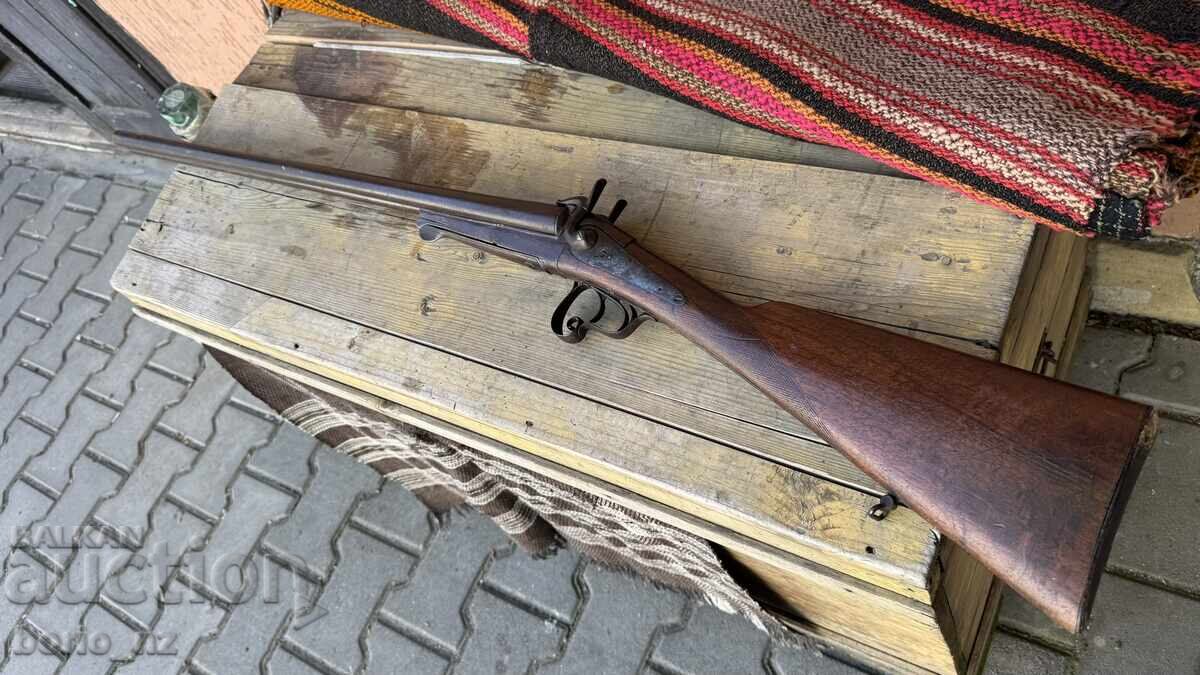 Pușcă de vânătoare Lefaucheux țeavă de damasc totul funcționează bzc - 5