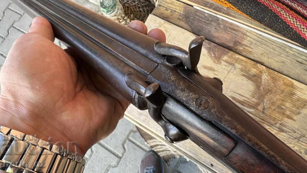 Pușcă de vânătoare Lefaucheux țeavă de damasc totul funcționează bzc - 9