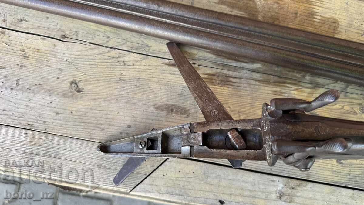 Pușcă de vânătoare Lefaucheux țeavă de damasc totul funcționează bzc - 11