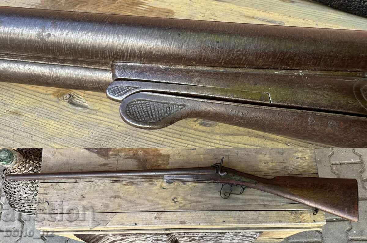 Pușcă de vânătoare Lefaucheux țeavă de damasc totul funcționează bzc