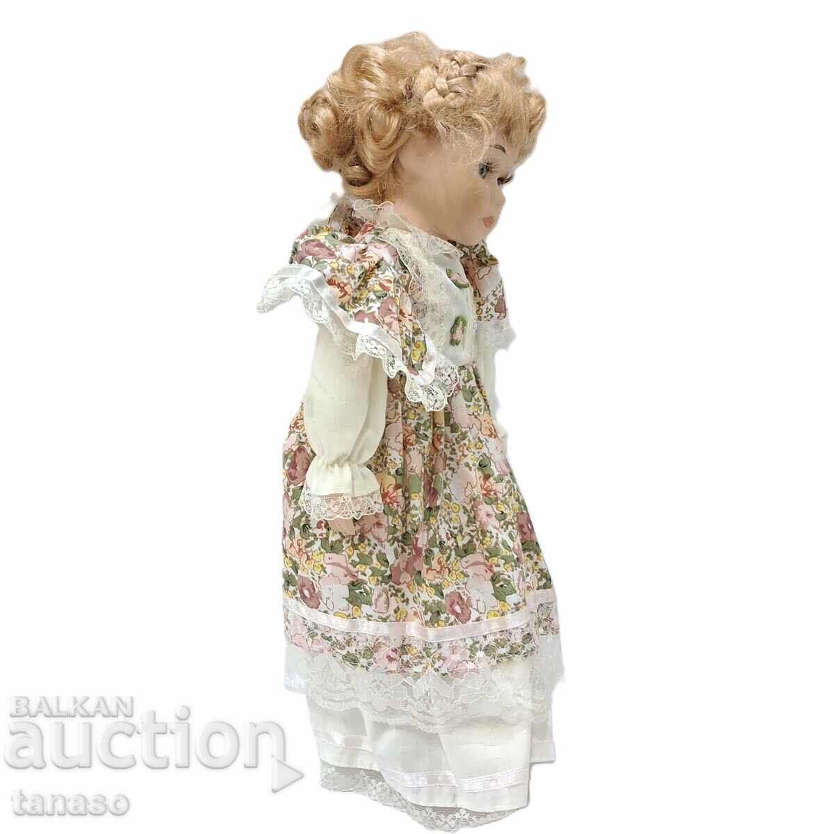 Păpușă retro mare 40 cm – combinație de material textil și cauciuc, excelentă! - 5