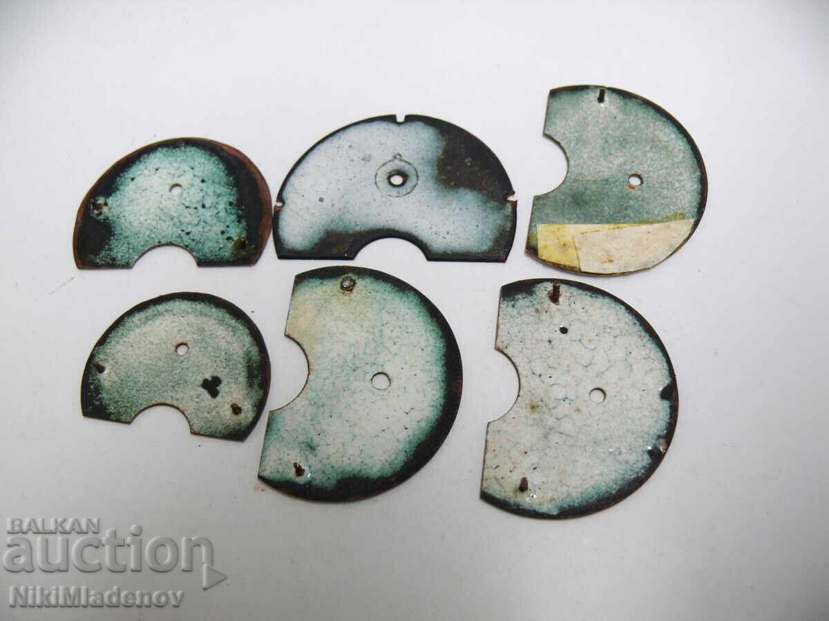 Lot of porcelain dials for Hebdomas pocket watches, BZC - 7