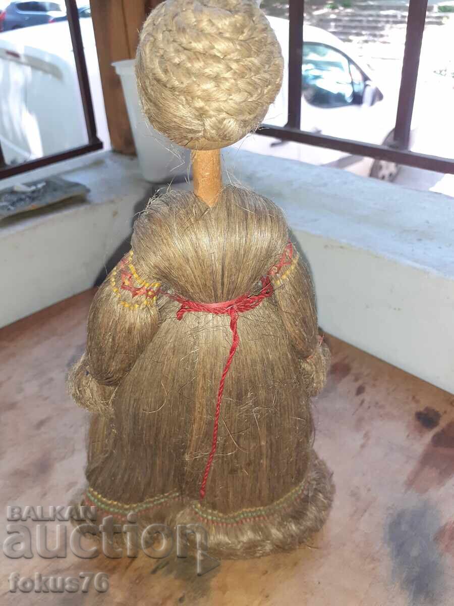 Veche păpușă rusească jucărie lucrată manual din materiale naturale - 6